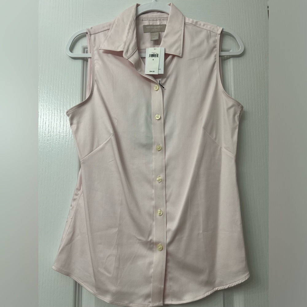 Banana Republic- Crew Neck Tank- Pink Blush